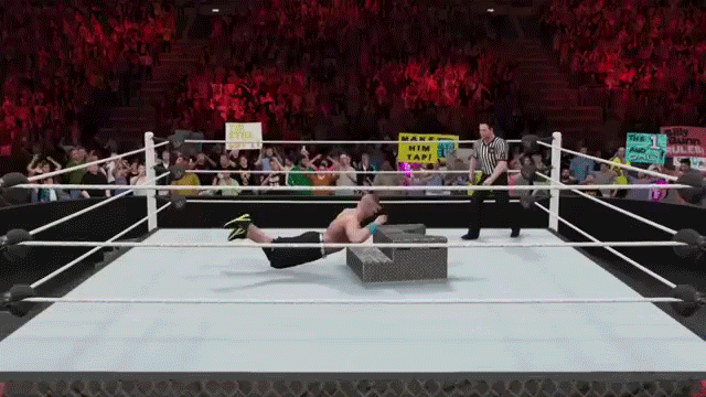 John Cena appears to be abducted by aliens in hilarious 'WWE 2K16' glitch |  For The Win