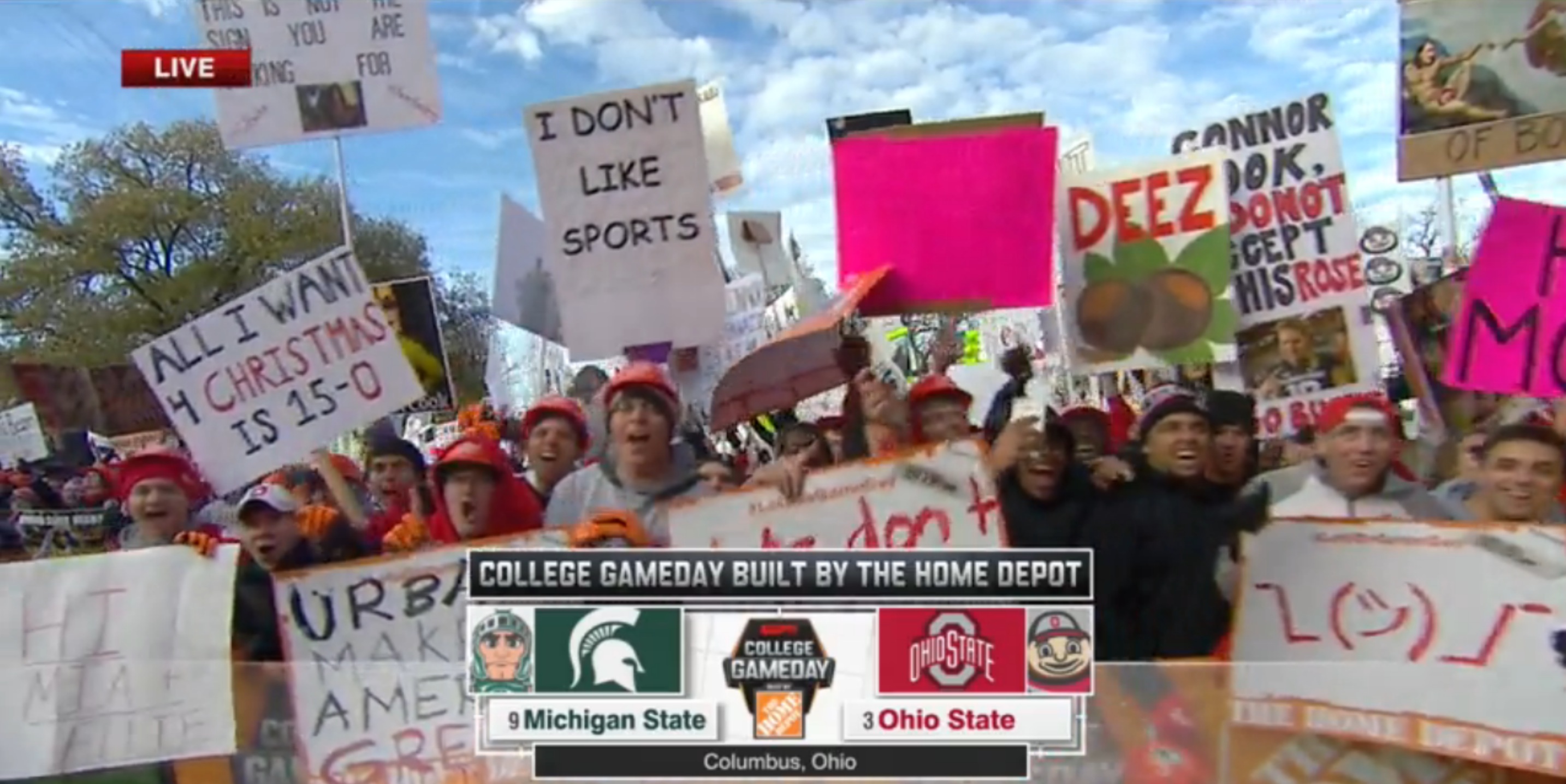 The 14 Best Signs From College GameDay At Ohio State For The Win the-14-best-signs-from-college-gameday-at-ohio-state-for-the-win