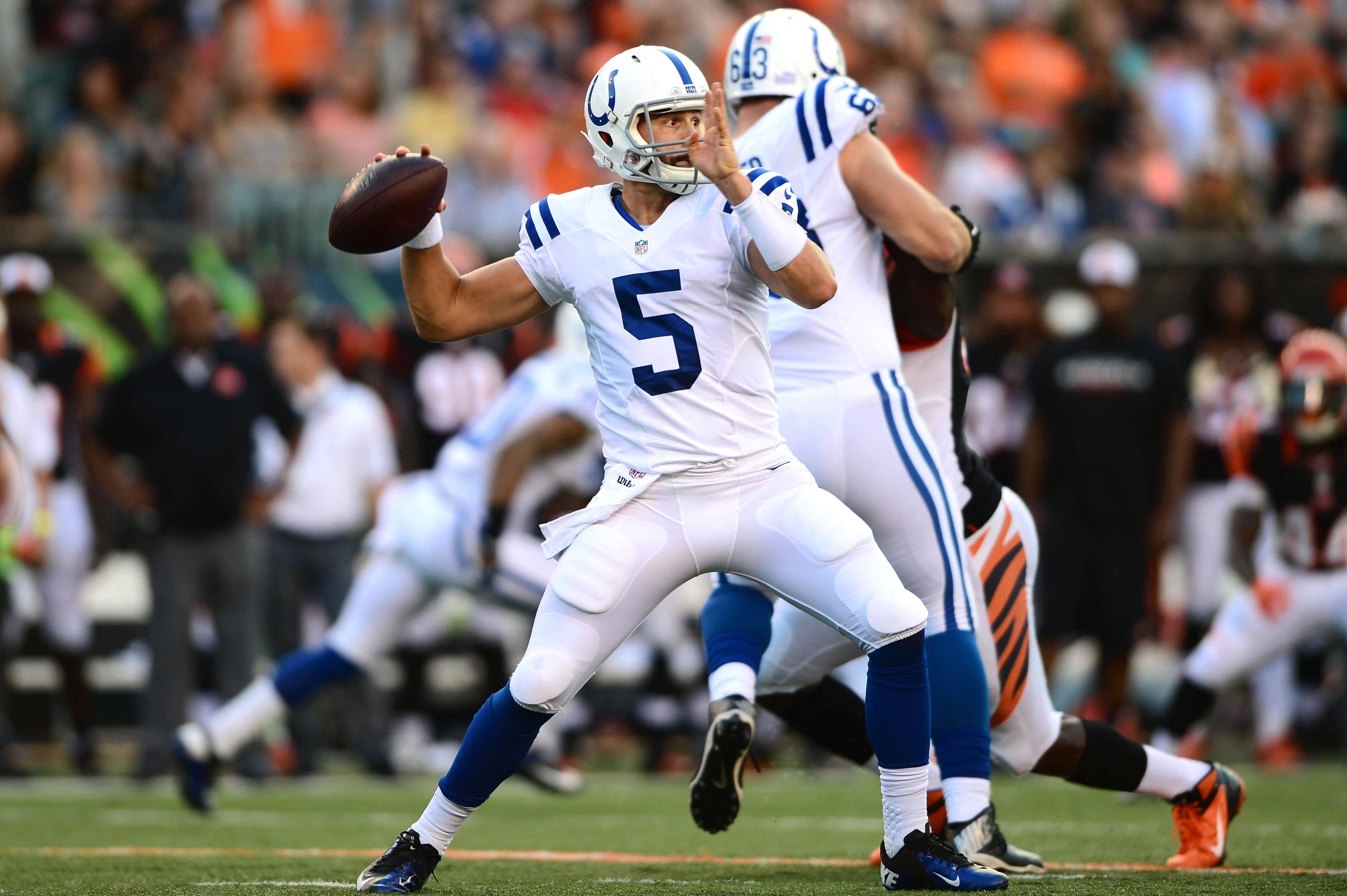 Chandler Harnish in action. Andrew Weber-USA TODAY Sports