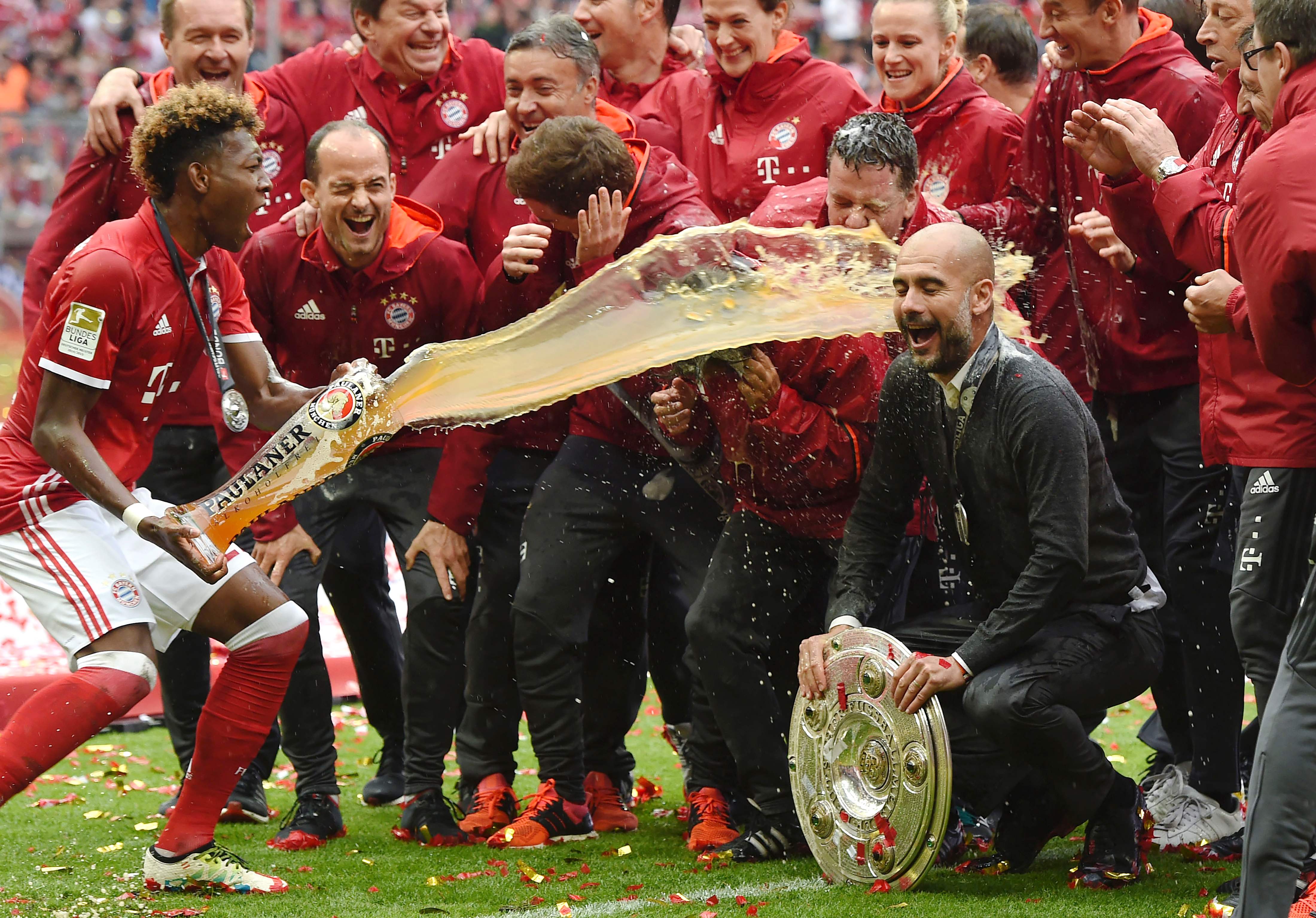 Bayern Munichs Beer Soaked Bundesliga Title Celebration Produced Some 
