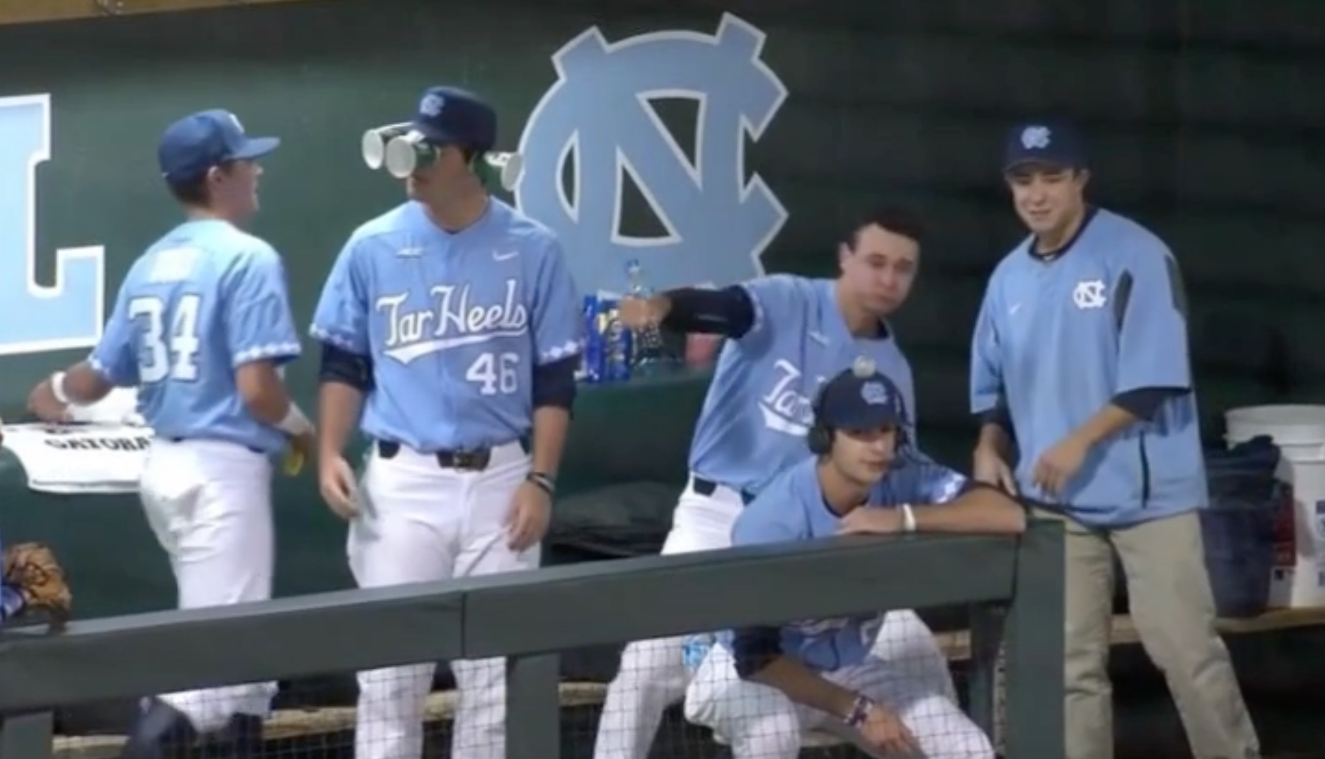 The UNC baseball team is taking videobombing to soaring new