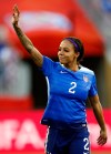 Jun 12, 2015; Winnipeg, Manitoba, CAN; United States forward Sydney Leroux (2) acknowledges the crown after their game against Sweden in a Group D soccer match in the 2015 FIFA women's World Cup at Winnipeg Stadium. The game ended in a draw 0-0. Mandatory Credit: Michael Chow-USA TODAY Sports ORG XMIT: USATSI-225882 ORIG FILE ID: 20150612_jcd_mc1_0152.JPG