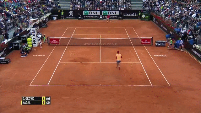 Djokovic And Nadal Played The Most Incredible Set Point At The Italian Open For The Win