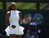 epa05412705 Serena Williams of the US plays Elena Vesnina of Russia in their semi final match during the Wimbledon Championships at the All England Lawn Tennis Club, in London, Britain, 07 July 2016. EPA/ANDY RAIN EDITORIAL USE ONLY/NO COMMERCIAL SALES