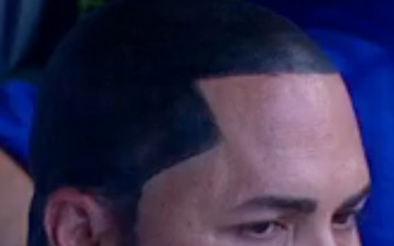 Carlos Beltran sports bizarre drawn-on-looking 'hair' like his