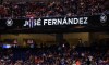 MIAMI, FL - SEPTEMBER 26: Fans drape a Cuban flag over Jose Fernanandez' name displayed in Marlins Park during the game between the Miami Marlins and the New York Mets on September 26, 2016 in Miami, Florida. (Photo by Rob Foldy/Getty Images) ORG XMIT: 607685695 ORIG FILE ID: 610610494