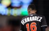 MIAMI, FL - SEPTEMBER 26: Dee Gordon of the Miami Marlins wearing a Jose Fernandez jersey in honor of the late pitcher during the game against the New York Mets at Marlins Park on September 26, 2016 in Miami, Florida. (Photo by Rob Foldy/Getty Images) ORG XMIT: 607685695 ORIG FILE ID: 610610562