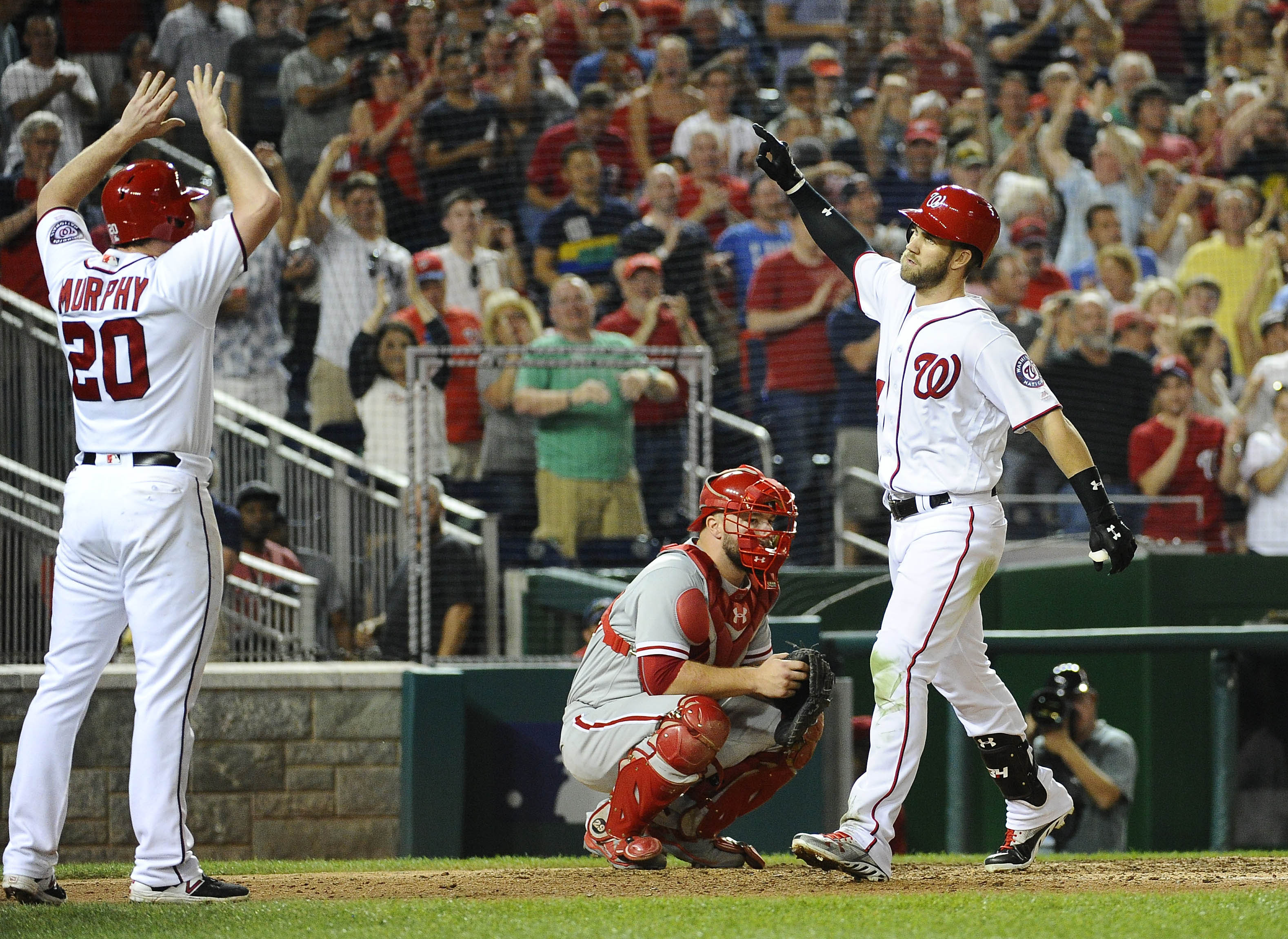 Bryce Harper shows off fantastic bat flip after hitting a three-run ...