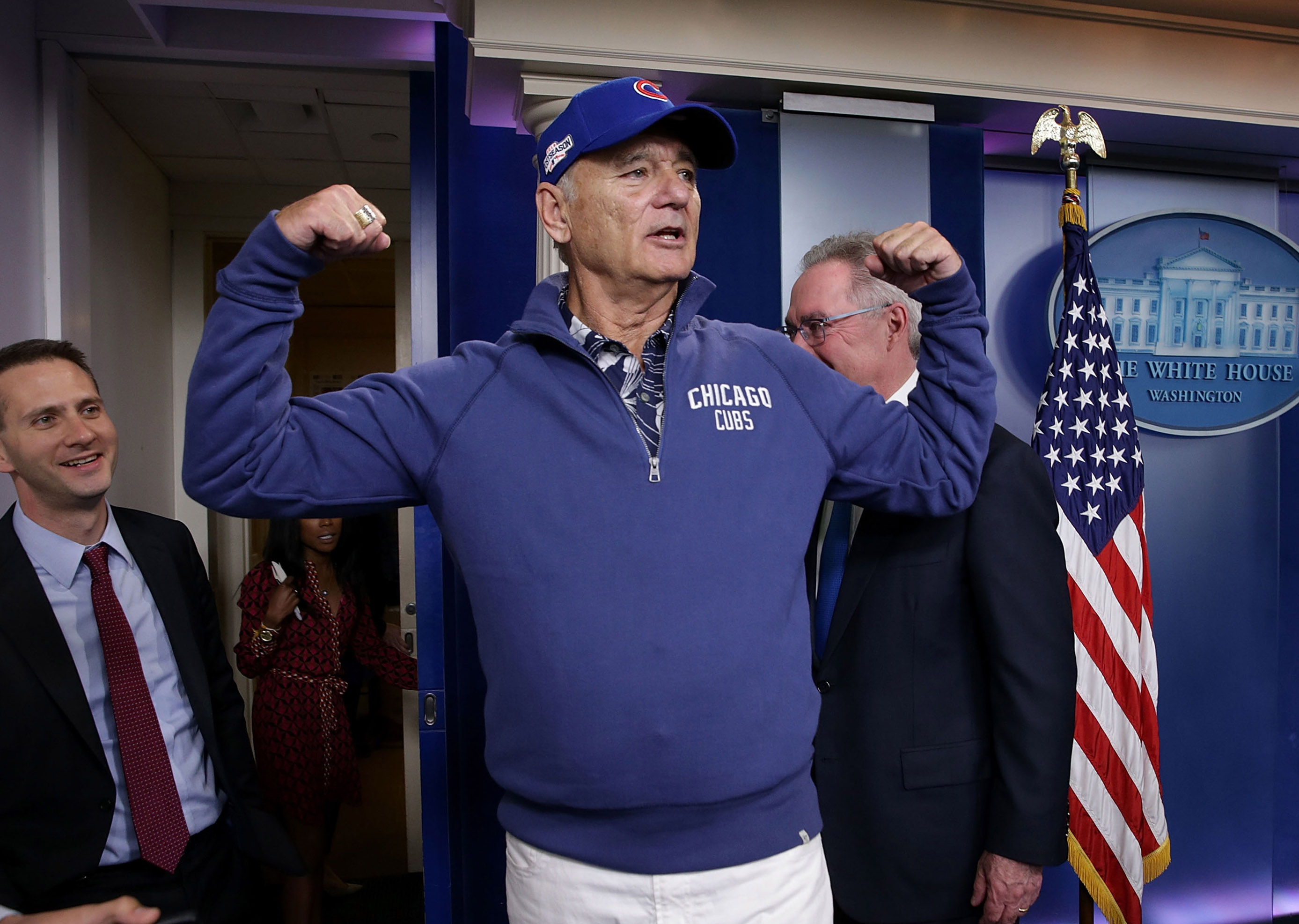Bill Murray Makes Surprise Appearance at White House Briefing Room