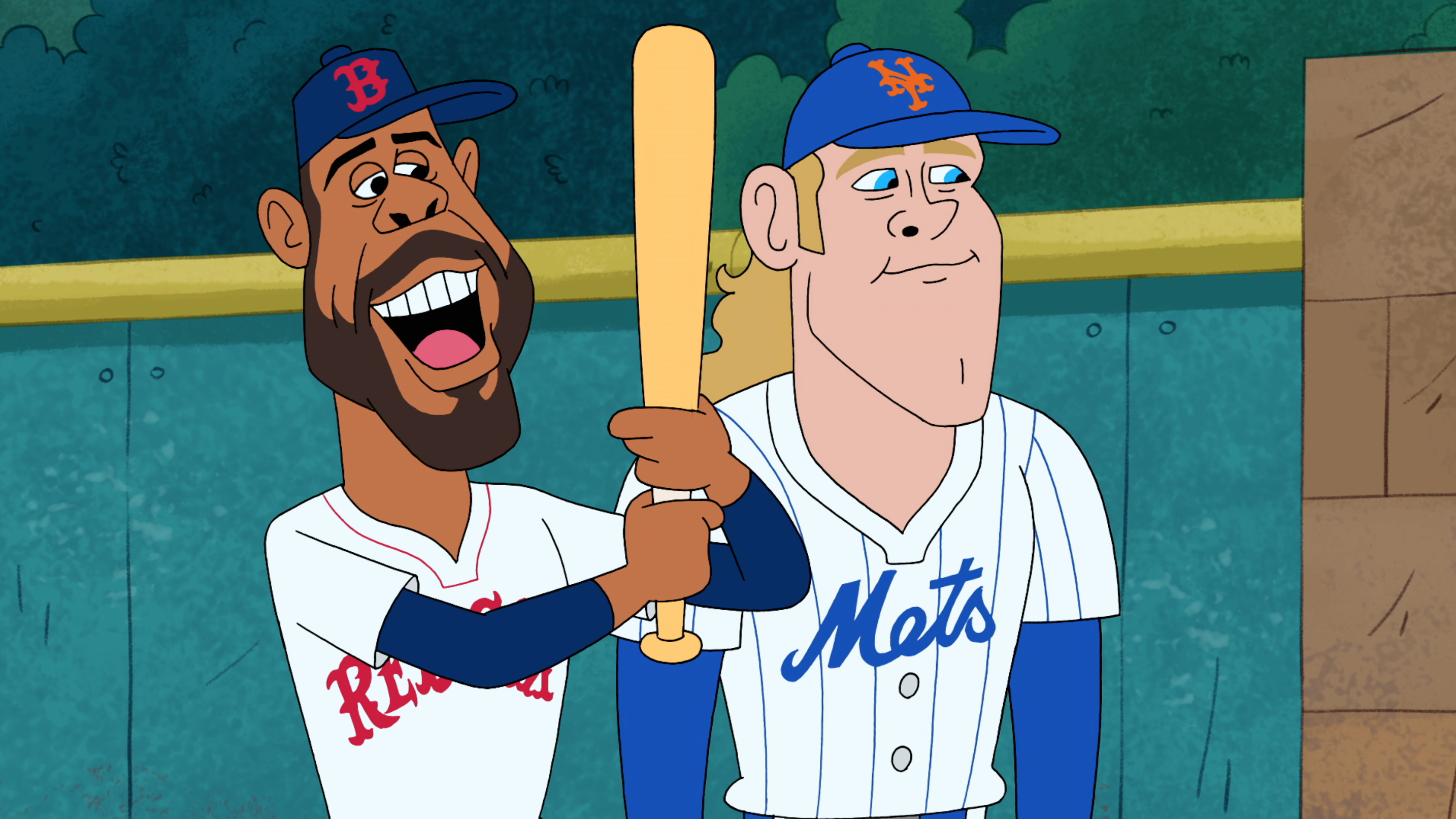 Cartoon MLB World Series are a baseball underdog story