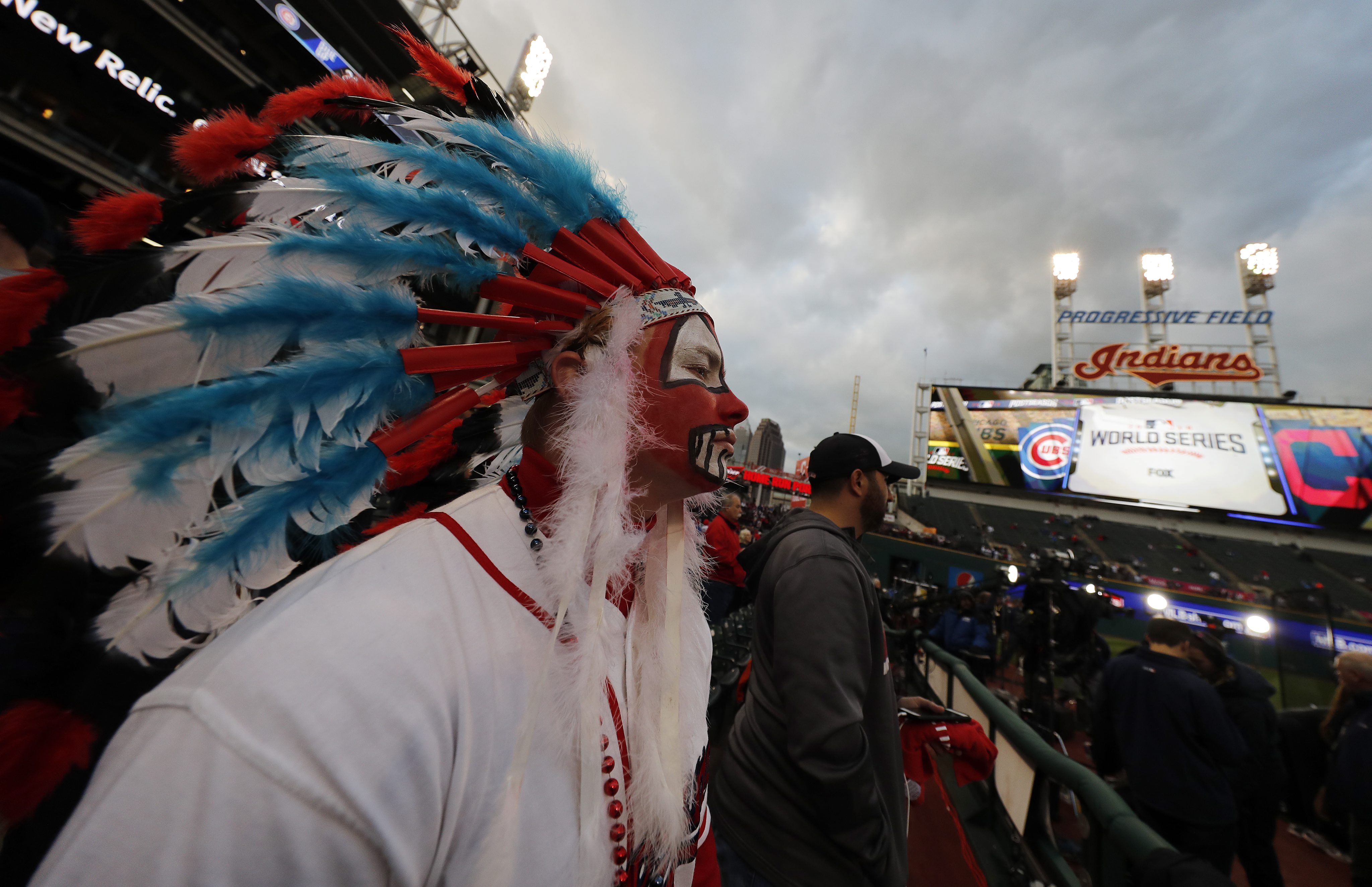 10 photos of Indians fans wearing racist costumes to the World Series