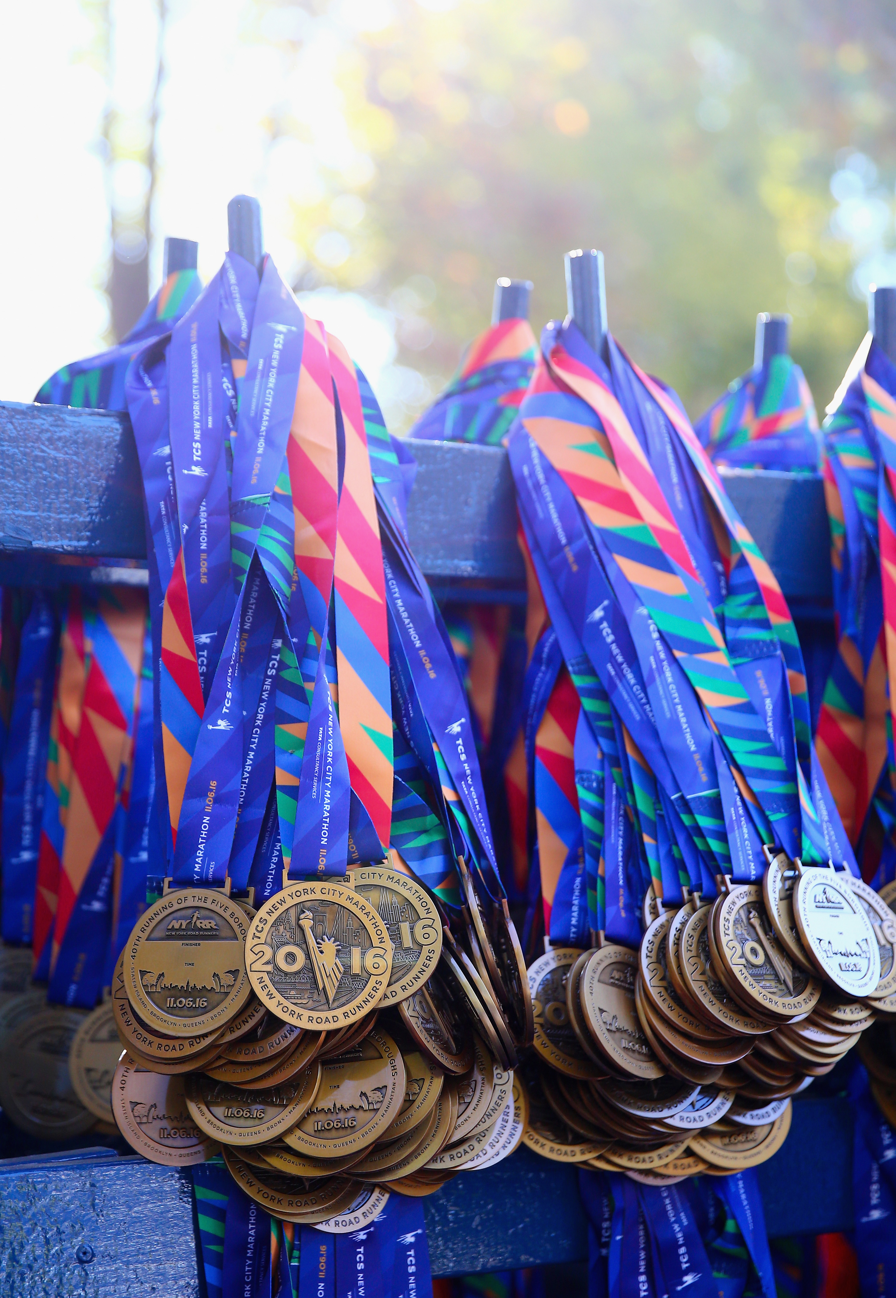 These are the medals you get if you complete the NYC Marathon For The Win