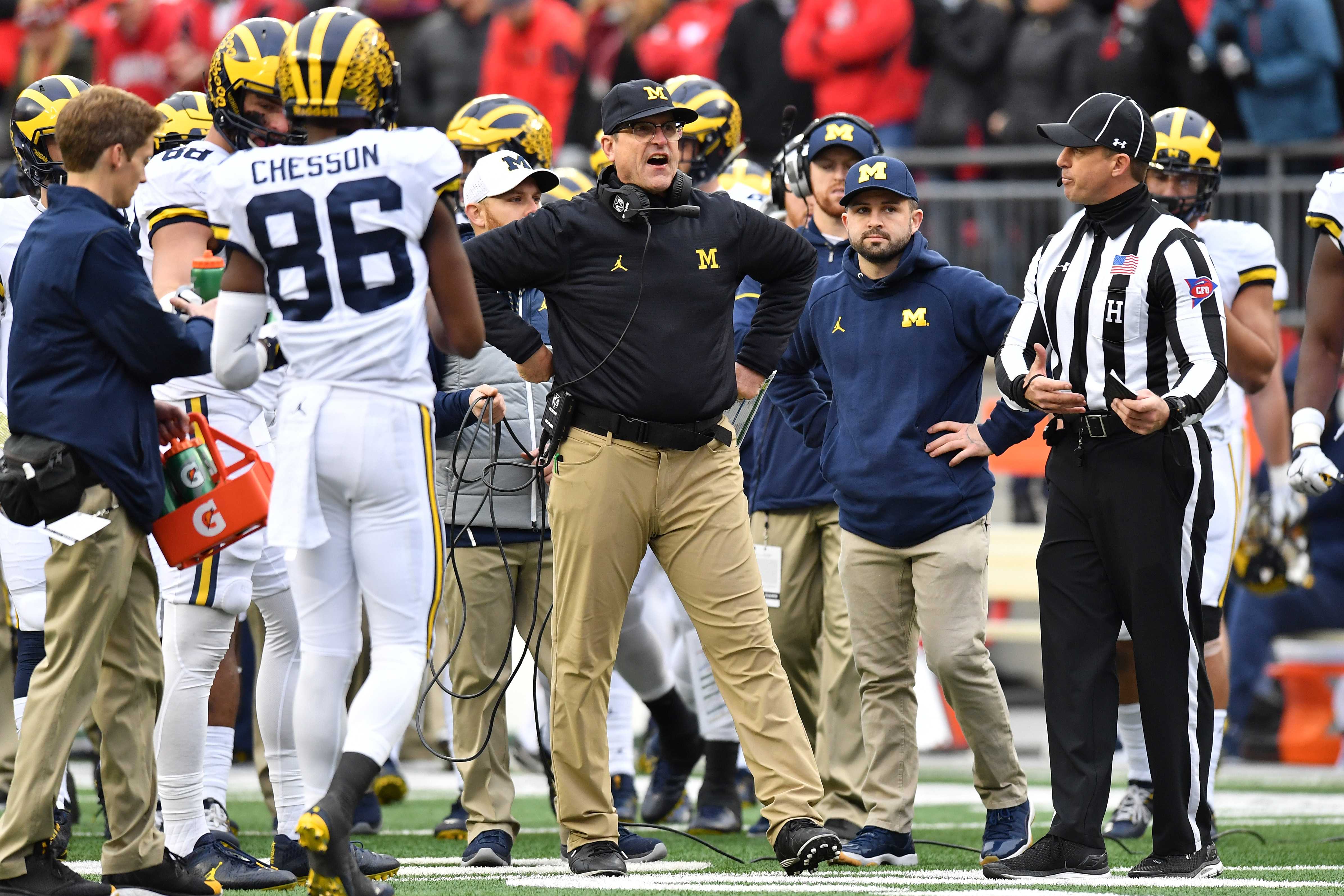 19 Pictures Of Jim Harbaugh’s Epic Meltdown After Ohio State Beat ...