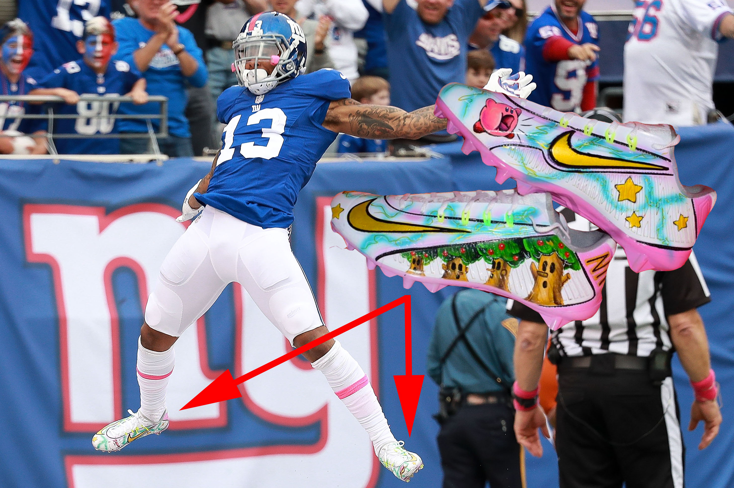 Odell Beckham Jr. Wore Kirby Cleats For His Huge Performance Yesterday •