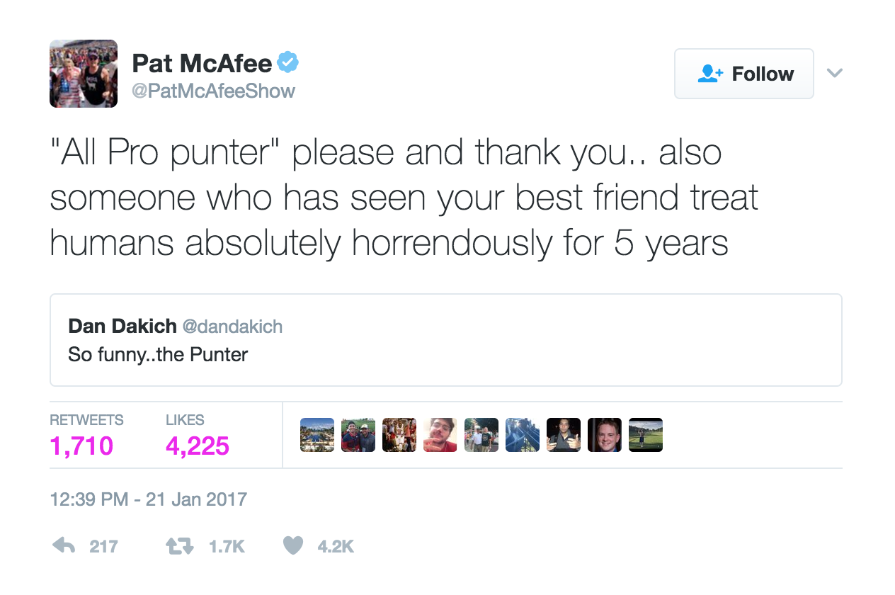 Pat McAfee on Twitter: @Aka_Hammer @evanfoxy @FDSportsbook @PatrickMahomes  Nope.. Tails is comin  / Twitter