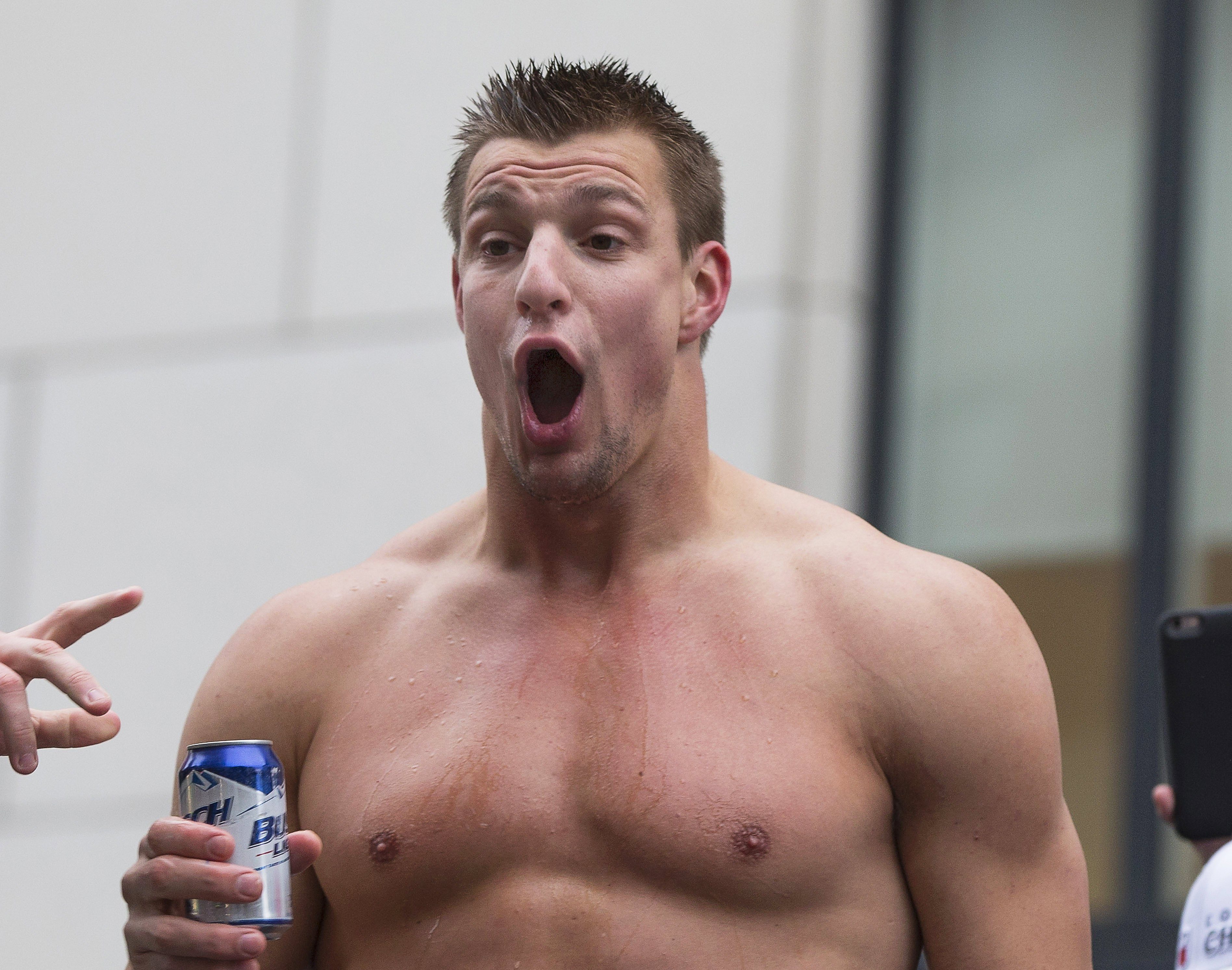 Rob Gronkowski describes rapper Rick Ross puking during Super Bowl