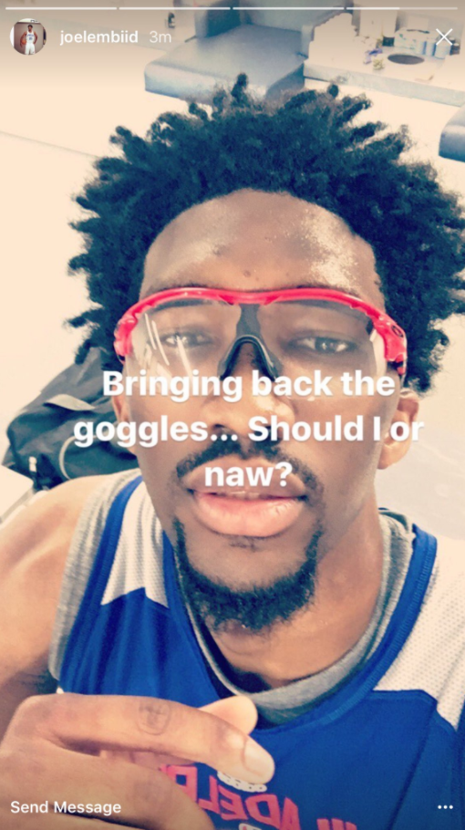 Notebook: Embiid dons goggles after eye injury - KU Sports