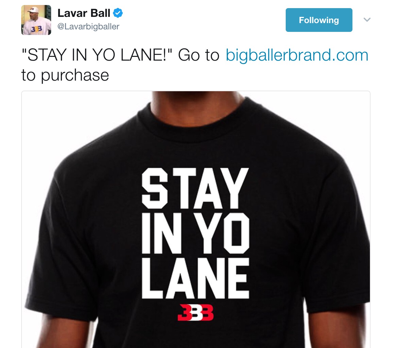 Liangelo Ball Stay In Yo Cell Big Baller Brand Lavar Essential T-Shirt for  Sale by shizazzi