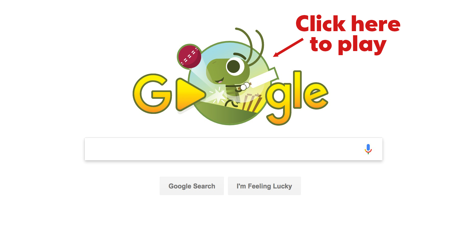 cricket google doodle game