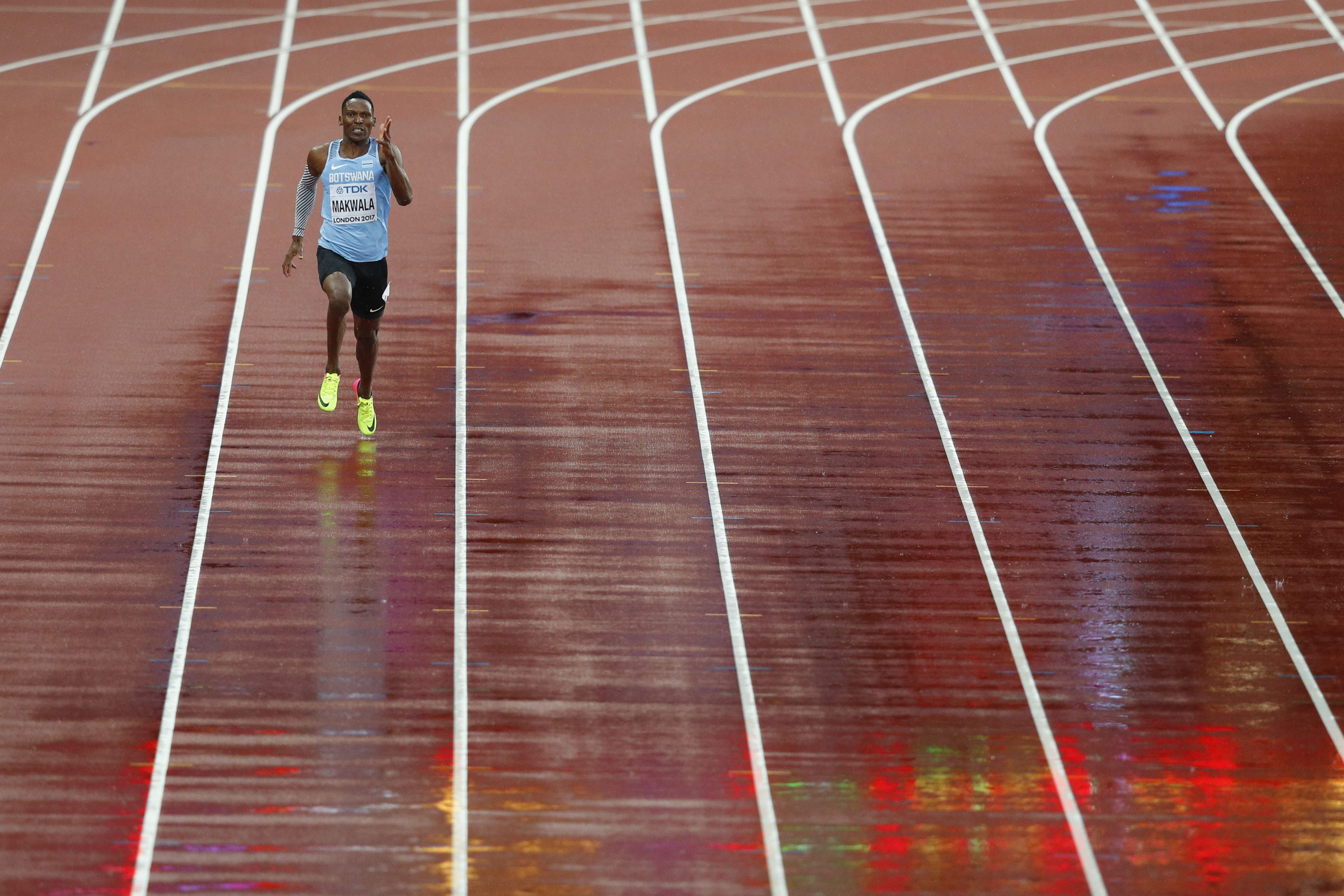 See the surreal moment when a runner ran a solo 200 meter race at the