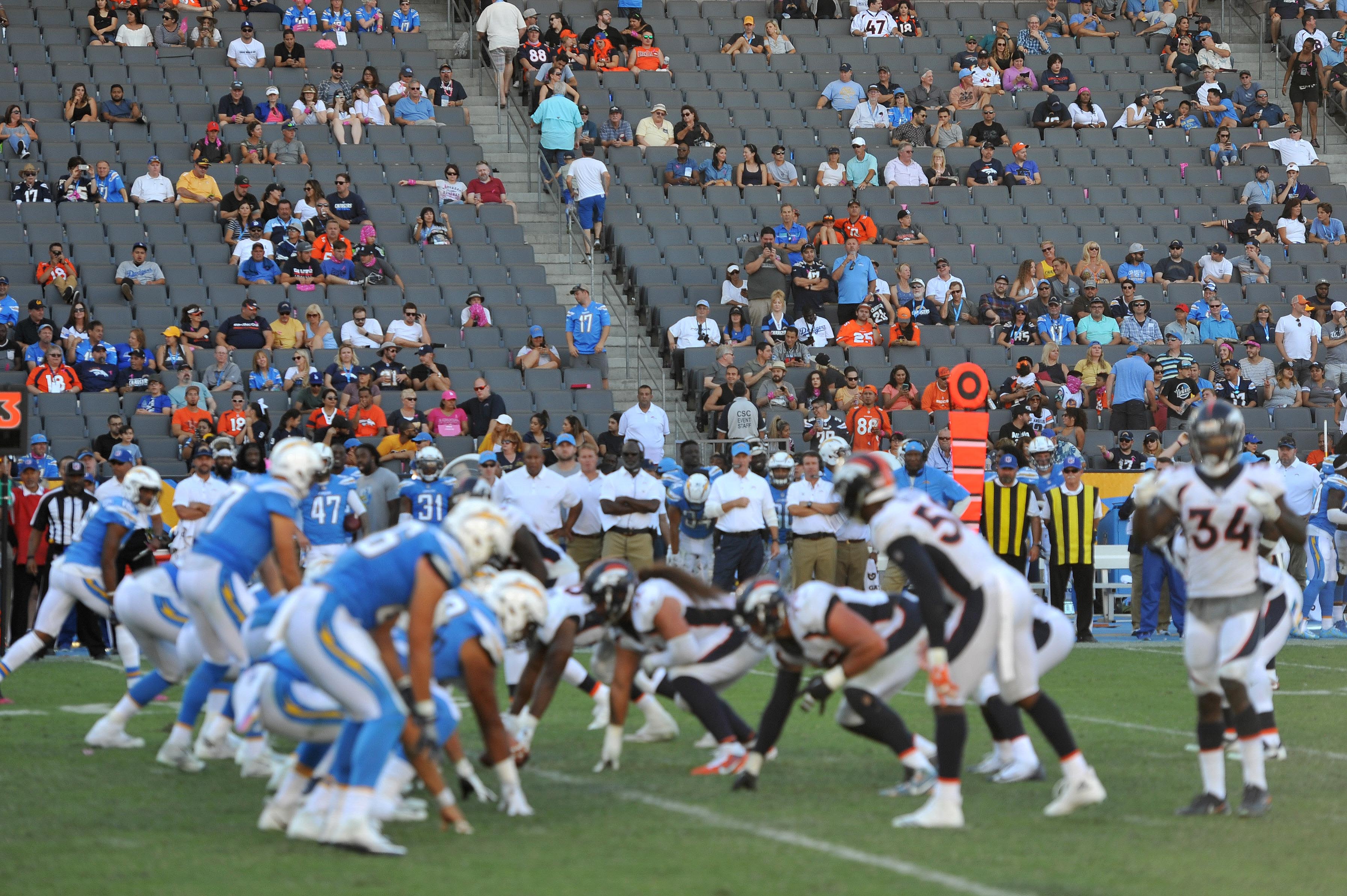 The Browns-Chargers game could have one of the smallest crowds in