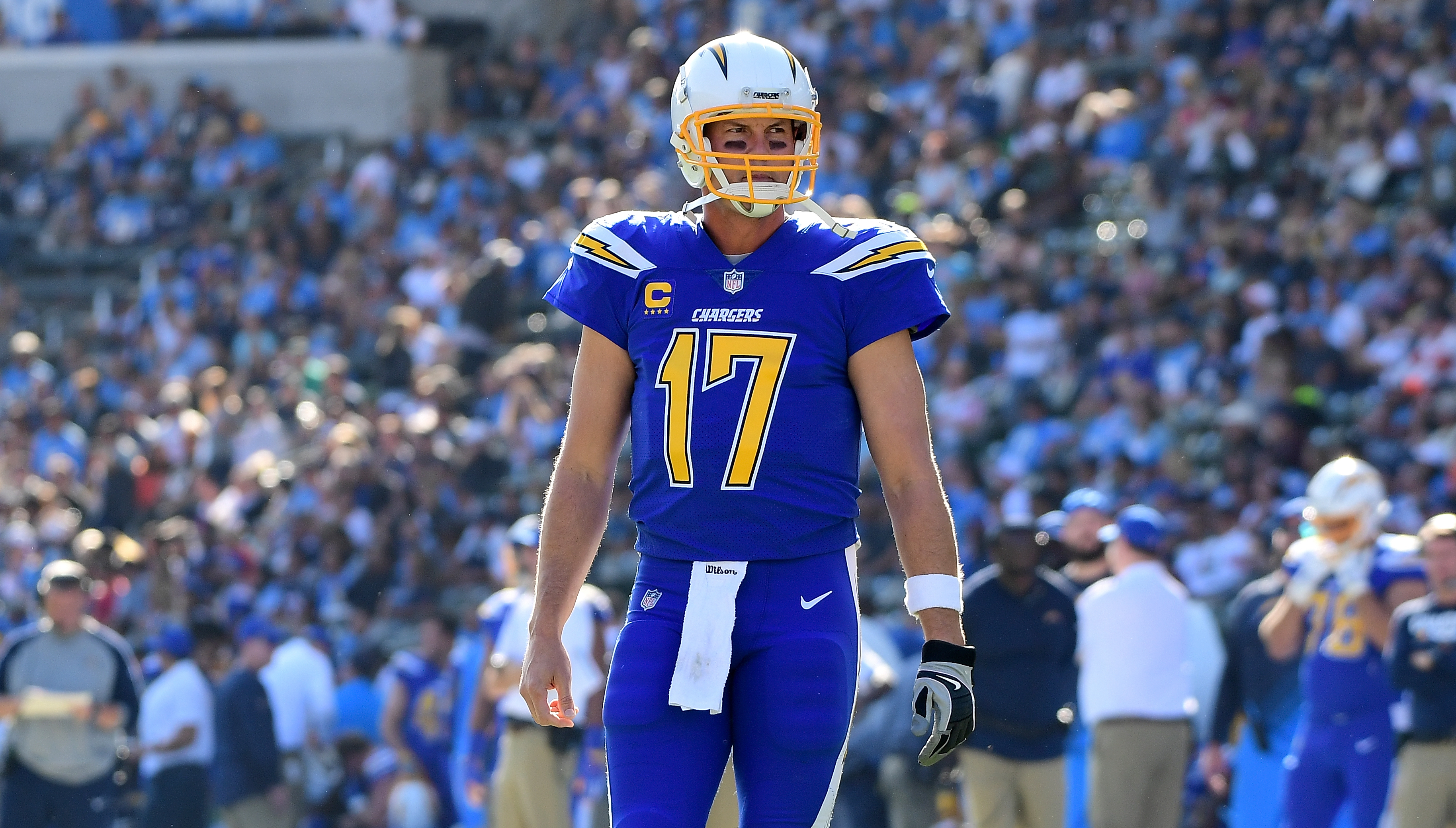 chargers jersey color rush