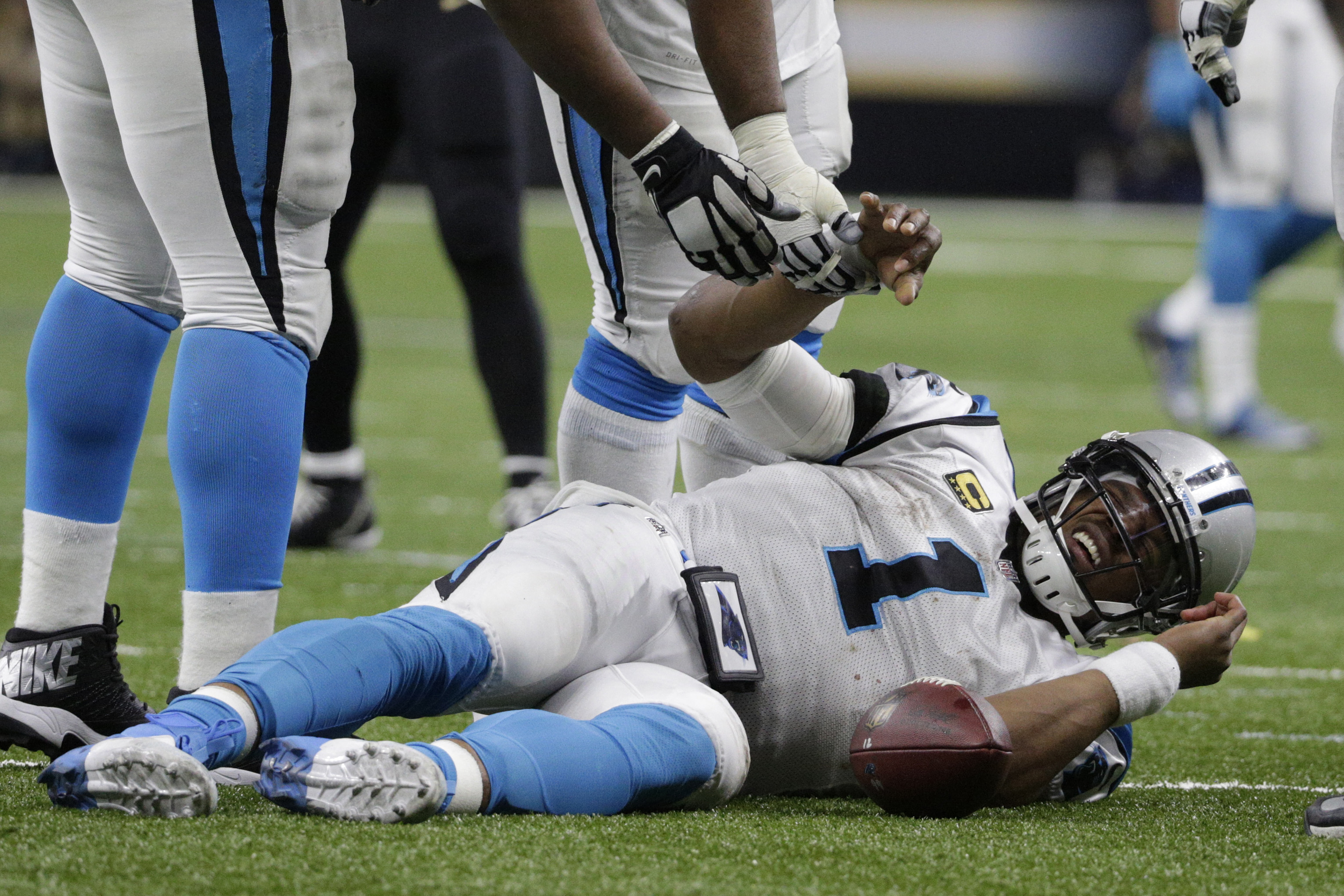 Saints power past Panthers in playoffs as Cam Newton hit raises concussion  concerns - Los Angeles Times