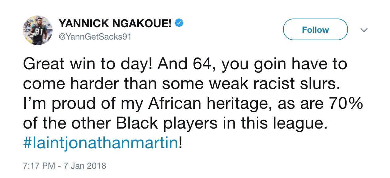 Yannick Ngakoue says Richie Incognito used 'weak racists slurs' during  Jaguars-Bills game