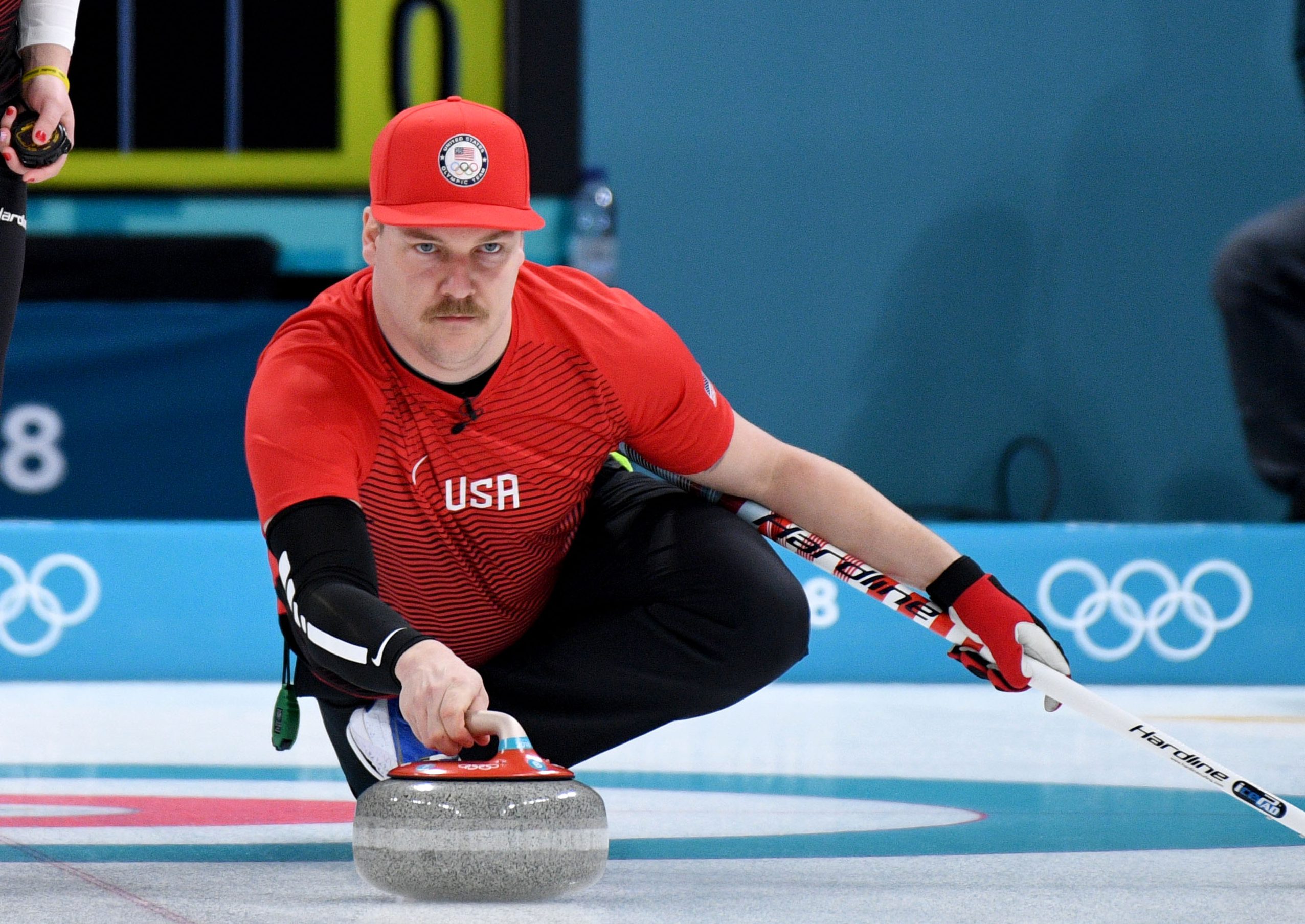 Winter Olympics first big star is curler who looks like Super Mario