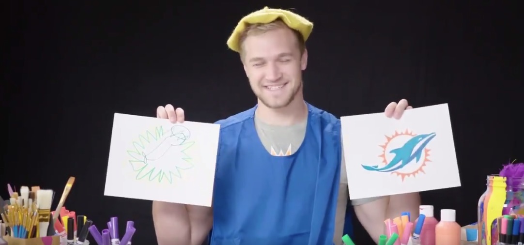 NFL Rookies Attempt to Draw their Team Logos