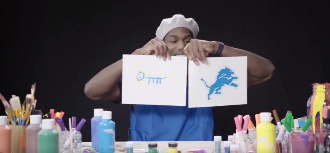 NFL Rookies Attempt to Draw their Team Logos