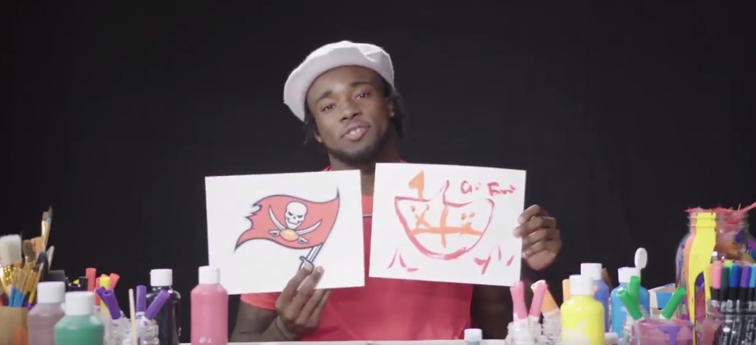 NFL Rookies Attempt to Draw their Team Logos