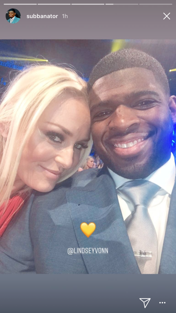 Lindsey Vonn And Pk Subban Made Their Relationship Instagram Official 