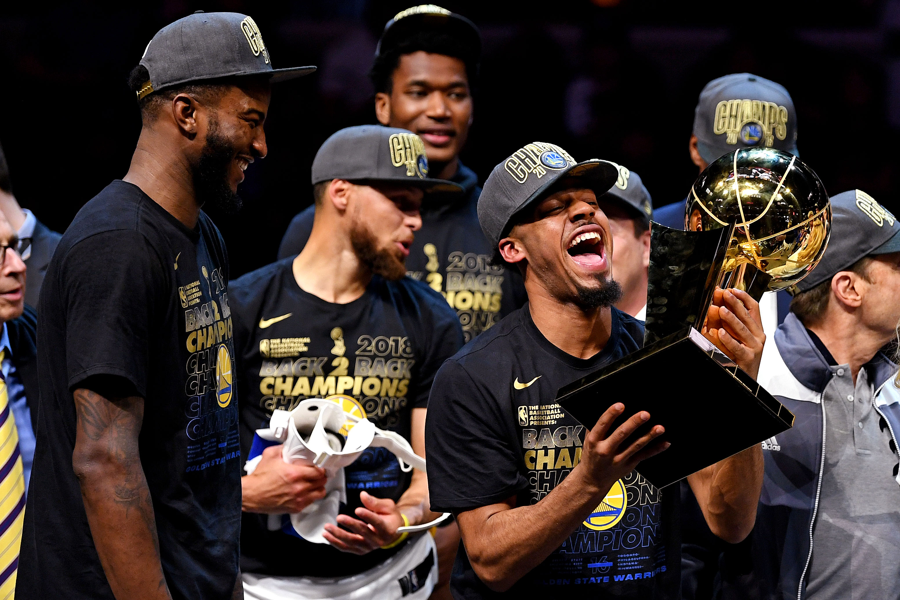 Nick Young is so happy to win his first title with the Warriors