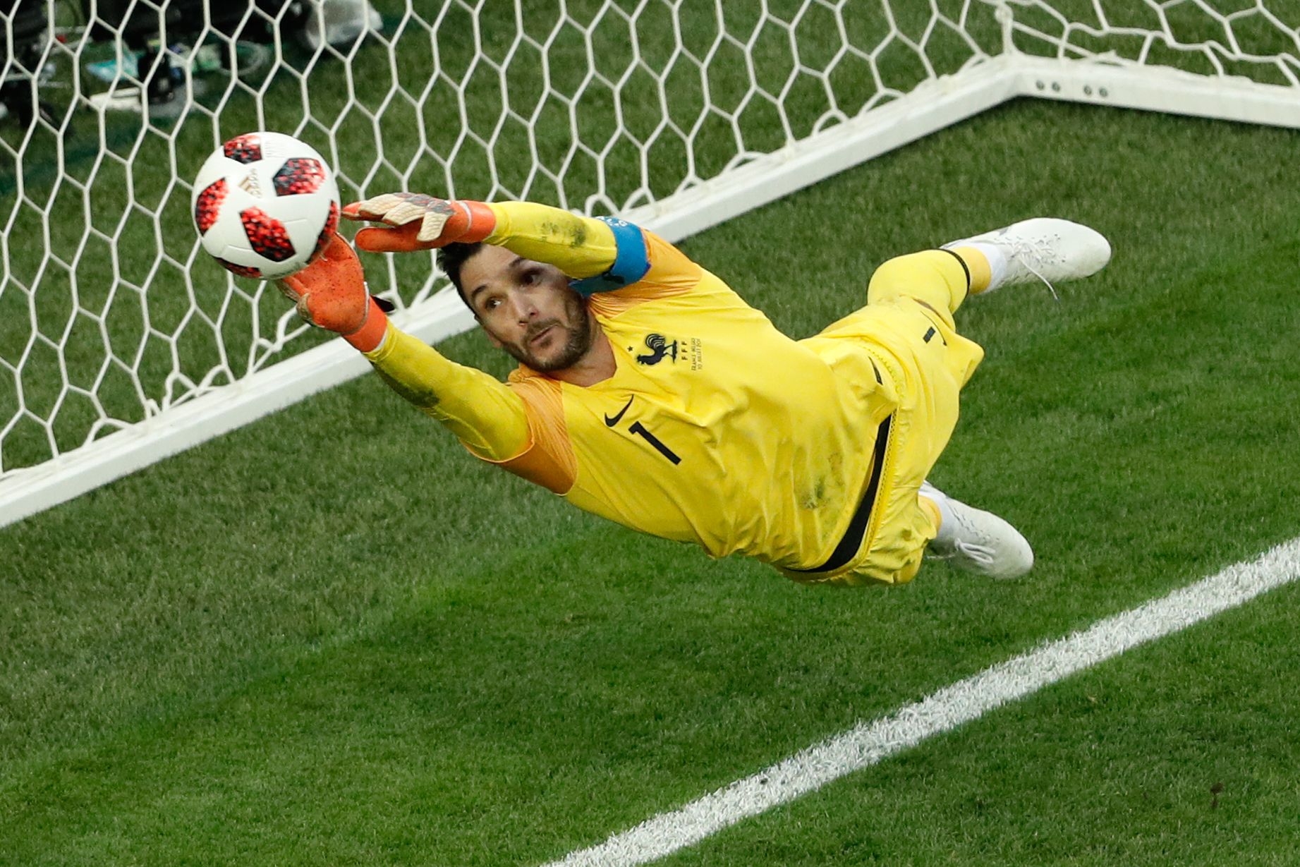 Hugo Lloris diving save for France made for beautiful World Cup photo