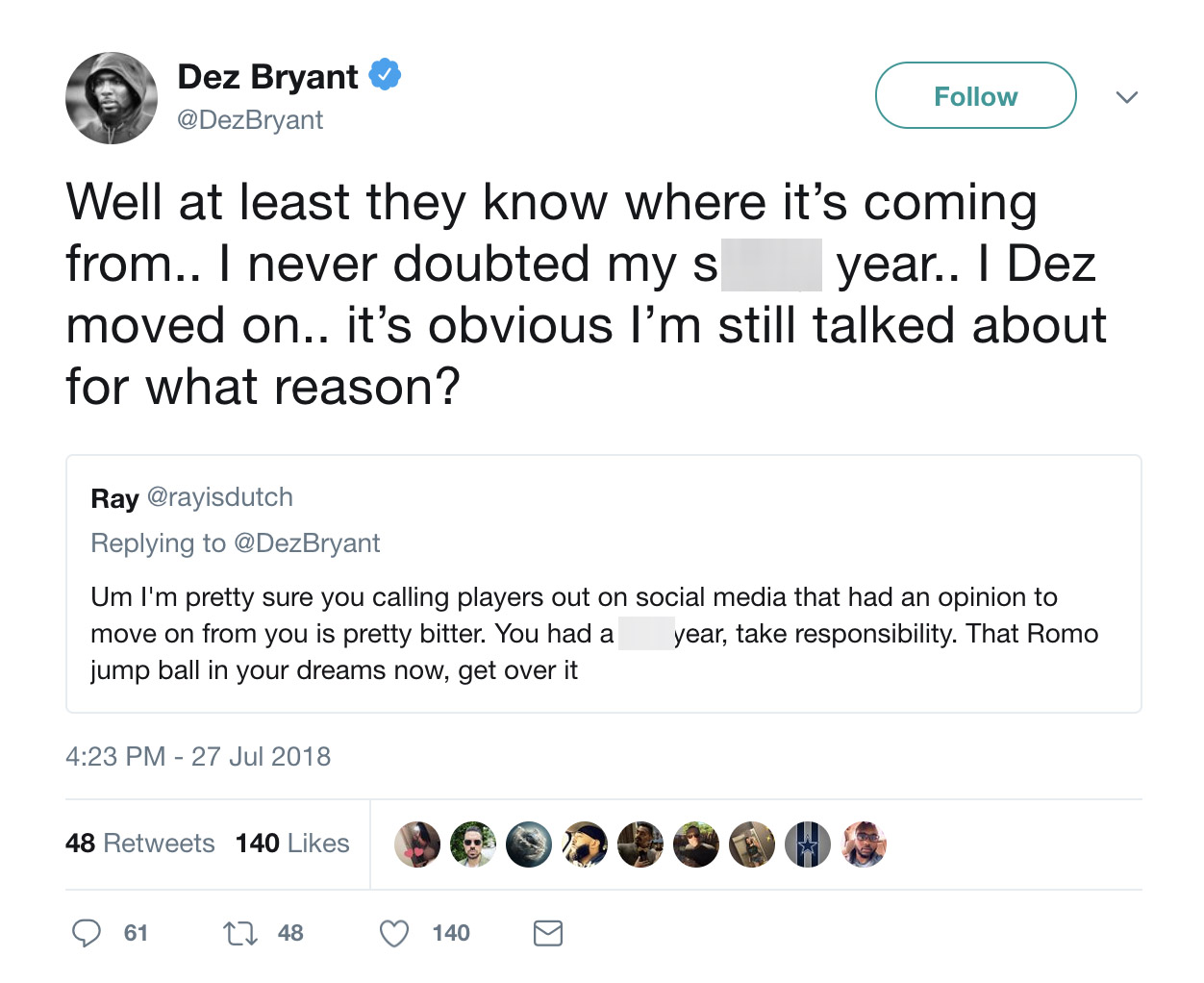 Dez Bryant tweets he wasn't paid while at Oklahoma State