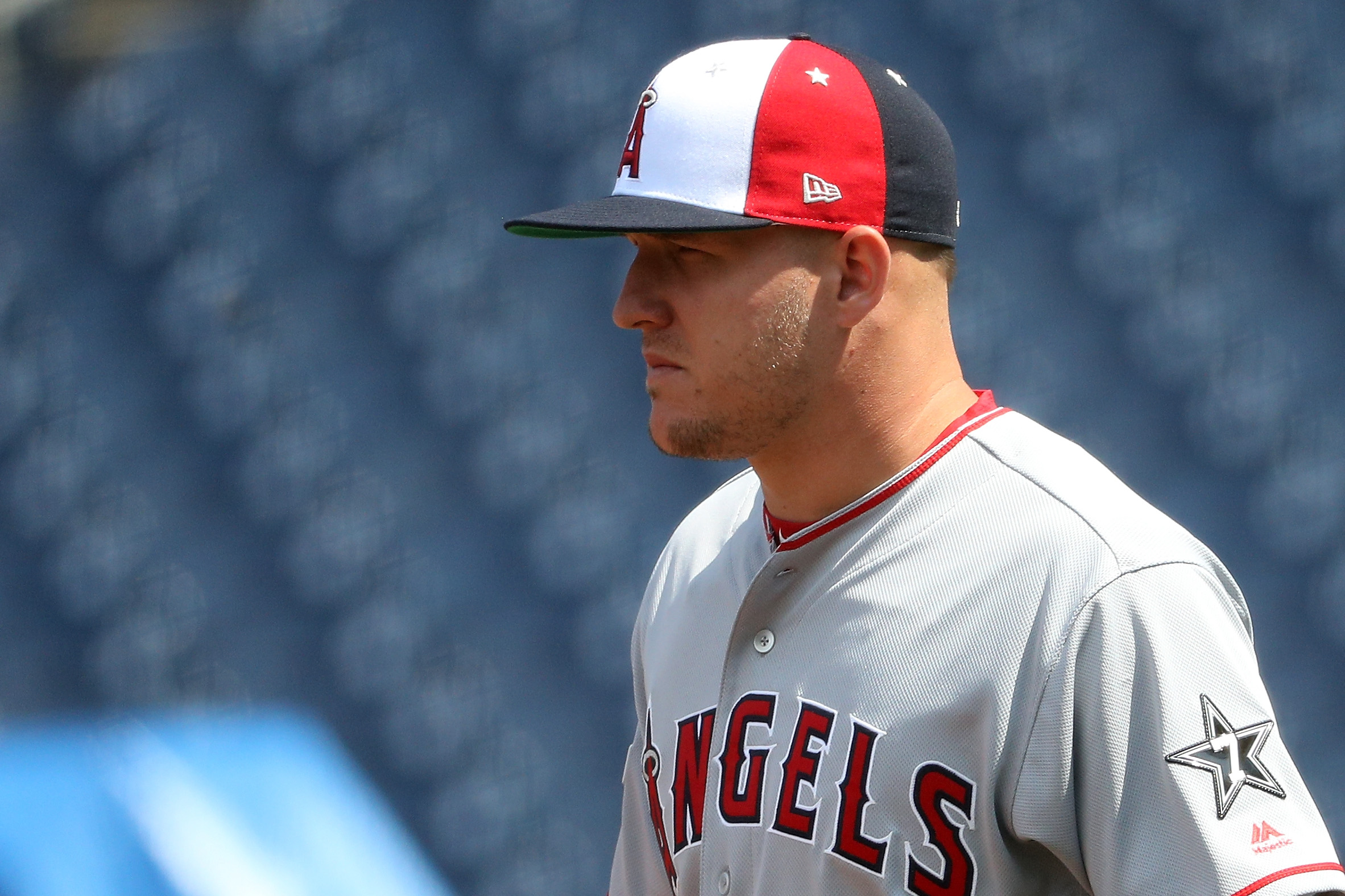 Mike Trout Los Angeles Angels Majestic Women's From the Stretch