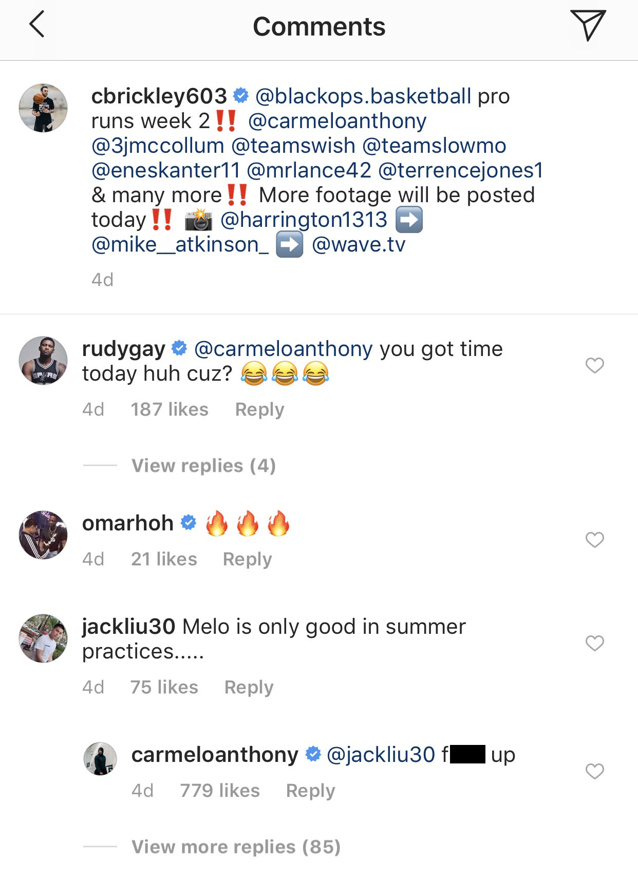 Thank you, Carmelo - Posting and Toasting