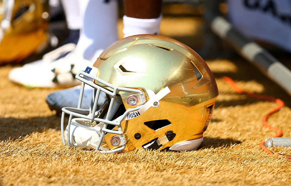 Notre Dame's classic gold helmet is one of the most recognizable lids in  college football. Still,…