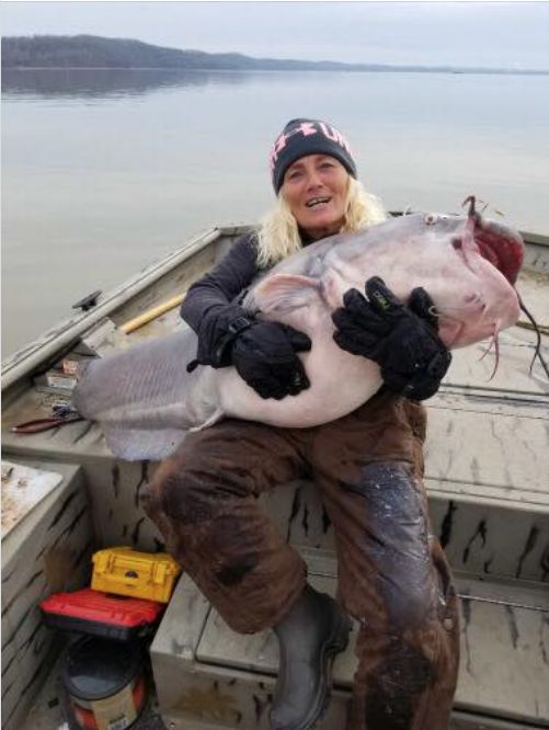 Woman catches ‘river monster’