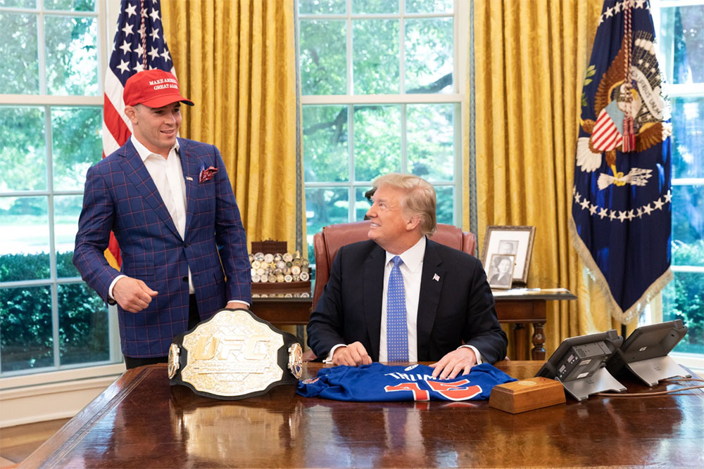 Colby Covington and Donald Trump at the White House