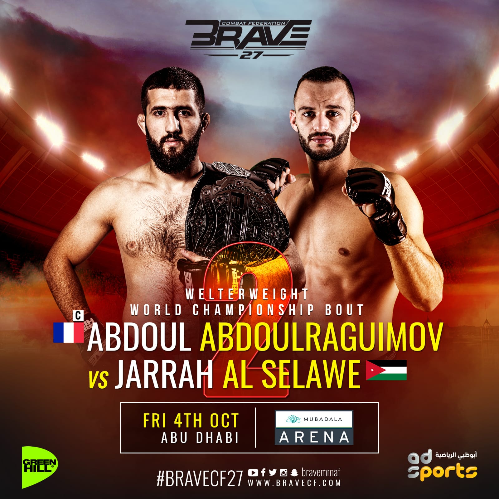 Abdoul Abdoulraguimov-Jarrah Al-Selawe rematch headlines Brave CF 27