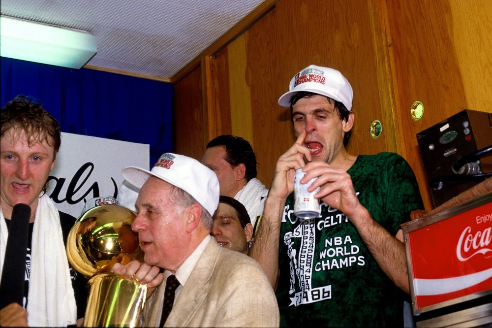 These 17 photos of NBA champs celebrating in the locker room during the