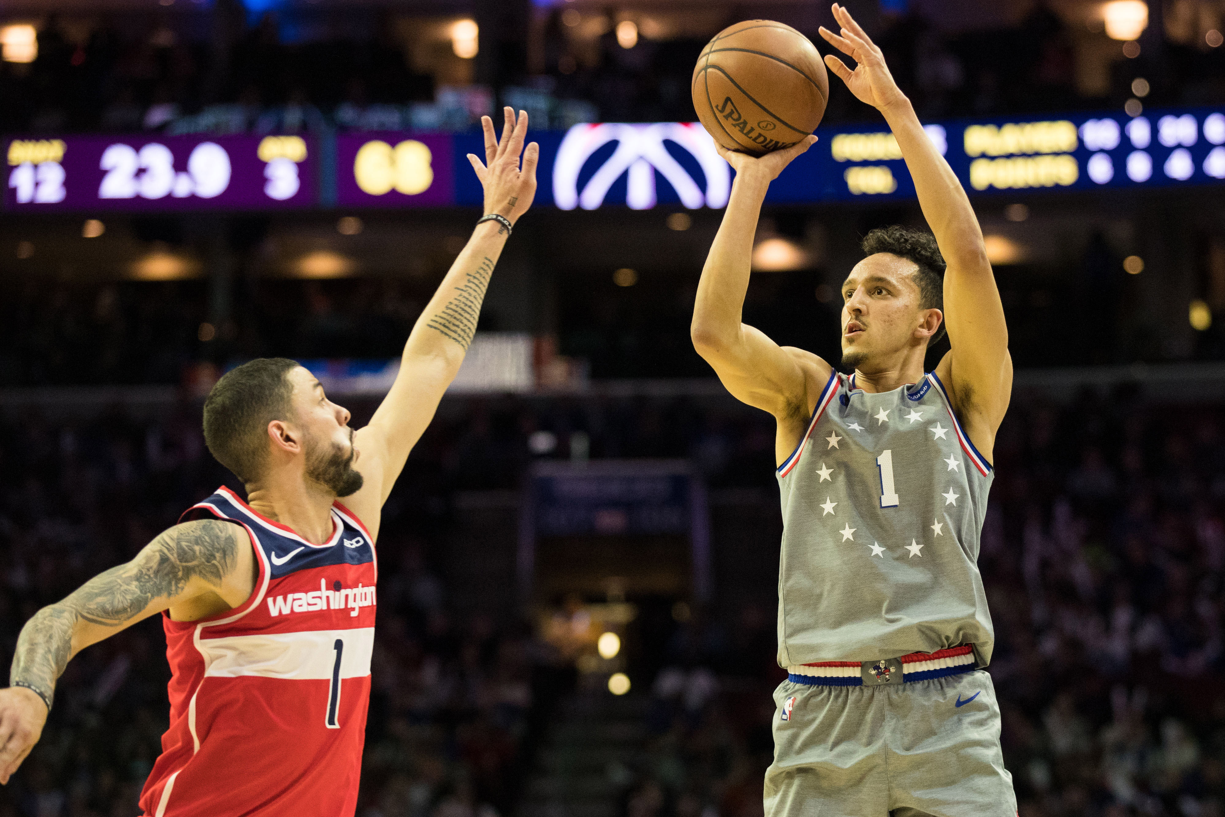 landry shamet sixers jersey