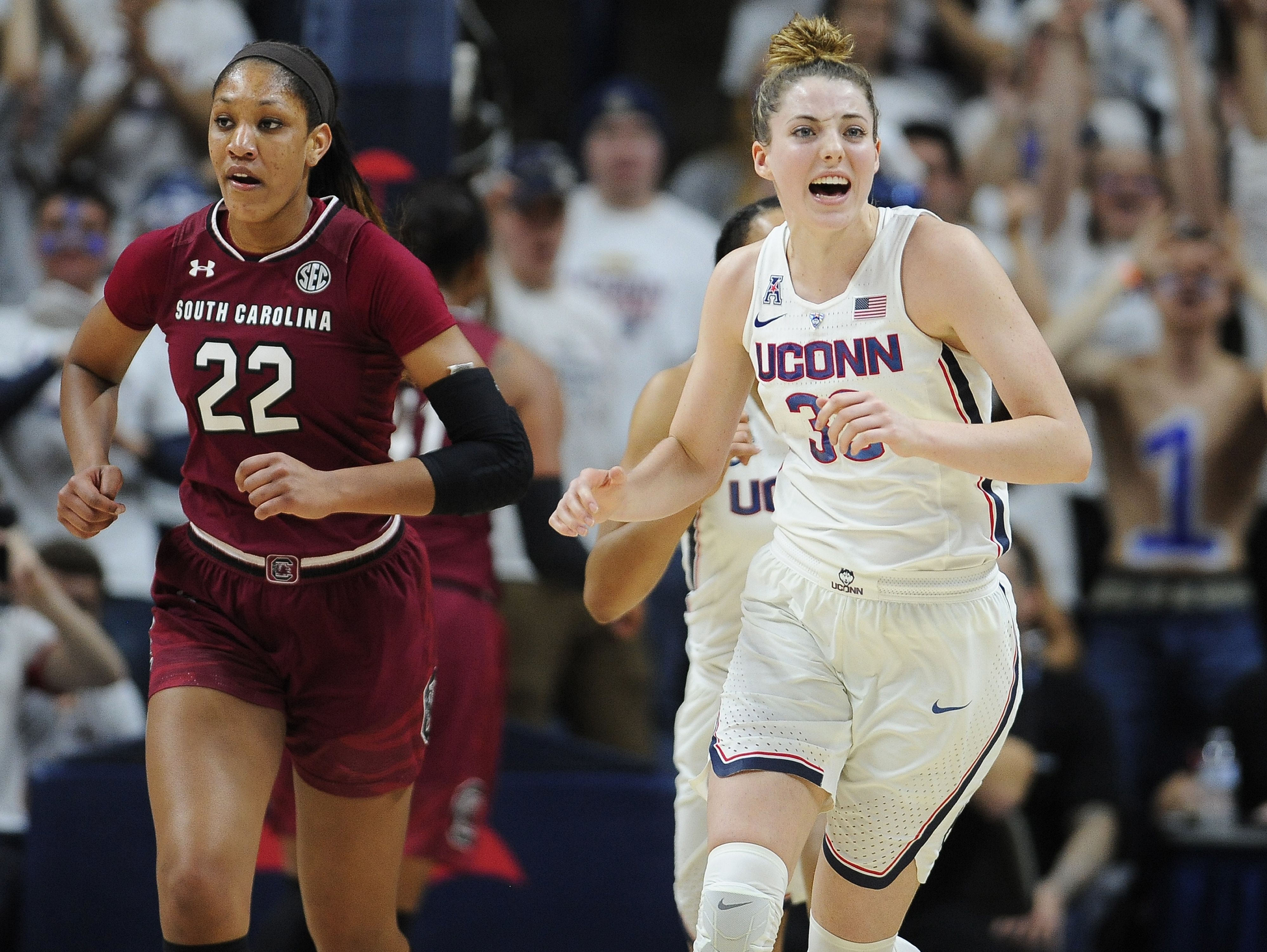 No. 1 UConn tops South Carolina to extend record to 100 ...