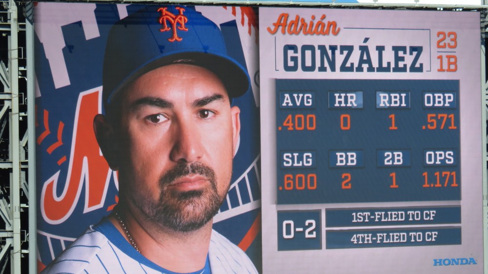 Mets Release Adrian Gonzalez, Who Doesn't Get 