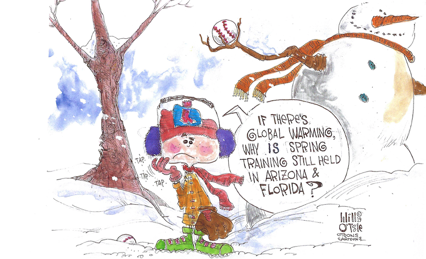 Your Daily Cartoon: The effect of global warming on MLB spring training -  The Sports Daily