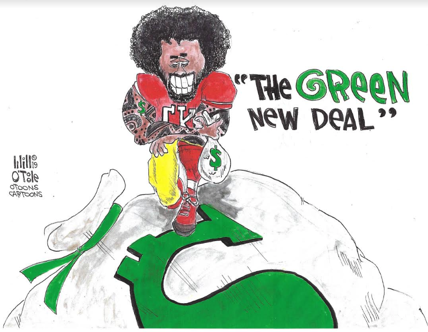 Your Daily Cartoon Colin Kaepernick Gets Paid Big Time The Sports Daily