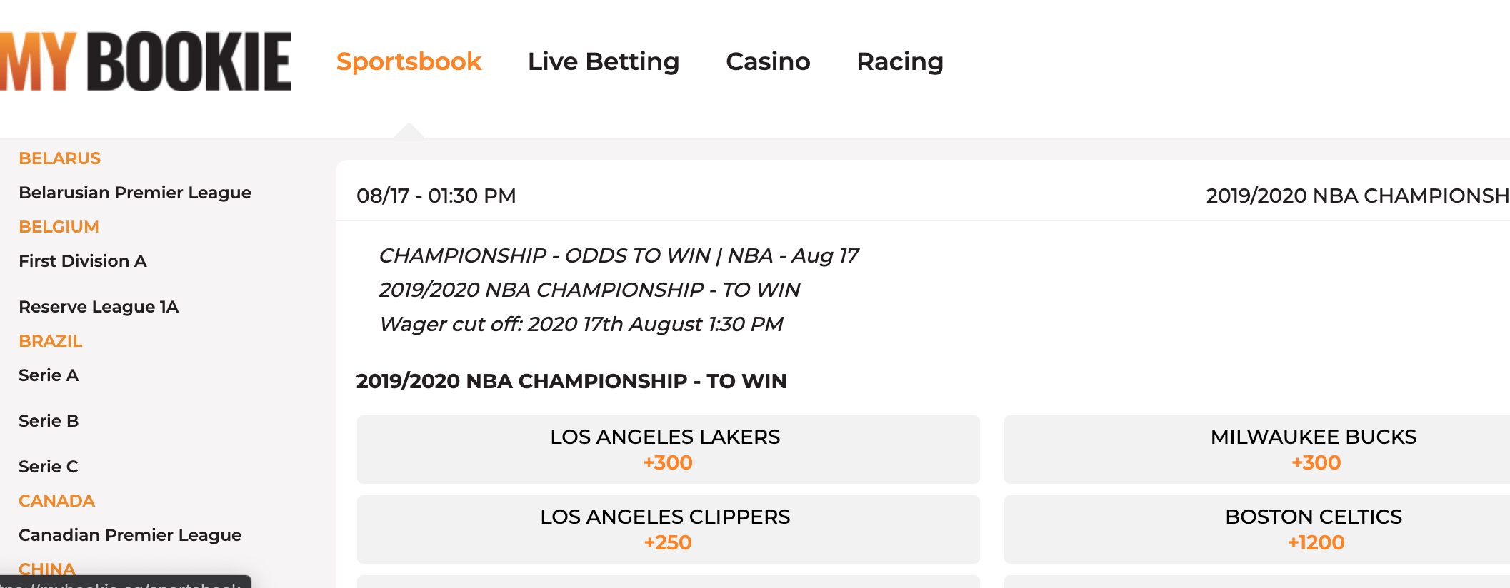 Betting Odds List Clippers Lakers Bucks As Favorites To Win Nba Championship The Sports Daily