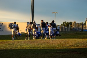 The Kings head to the field before their home game against Concord (N.C.) First Assembly Academy. Victory Christian Center won 75-8. | Photo by Jim Dedmon - USA TODAY  Sports Images 